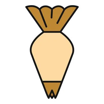 Piping bag icon for baking and pastry decoration Stock Illustration