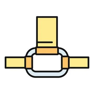 Piping system connection fitting icon for industrial design 스톡 일러스트