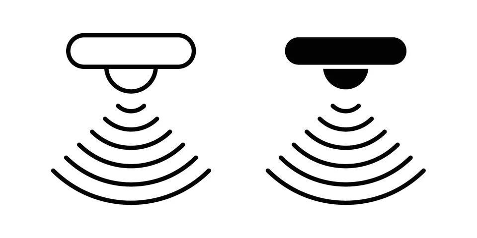 Pir sensor icon set, collection of vector icons Illustrazione stock