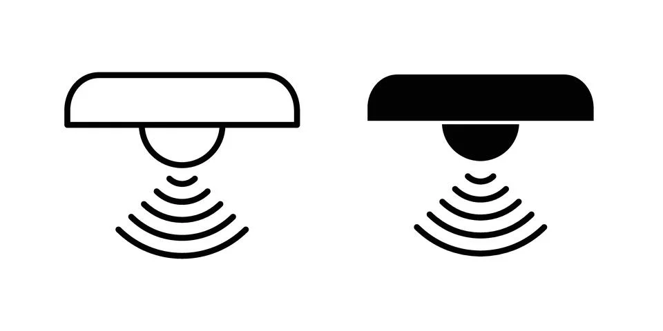 Pir sensor icon set. Vector EPS 10 Stock Illustration