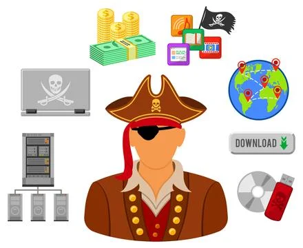 Piracy Concept Stock-Illustration