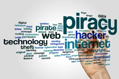 Piracy word cloud Illustration
