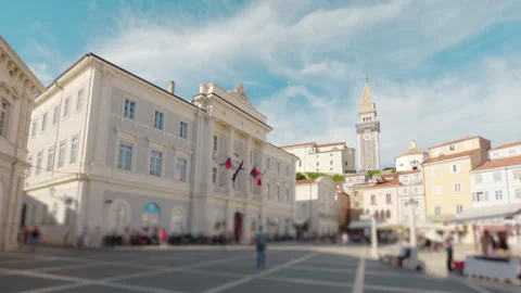 Piran timelapse during day Stock Footage 286332893