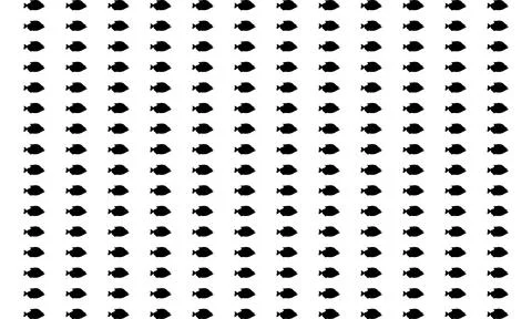 Piranha Fish Motif Pattern Stock Illustration