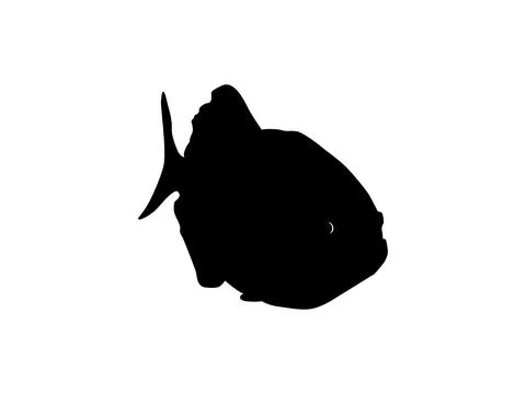Piranha Fish Silhouette Stock Illustration