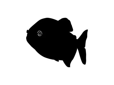 Piranha Fish Silhouette Stock Illustration
