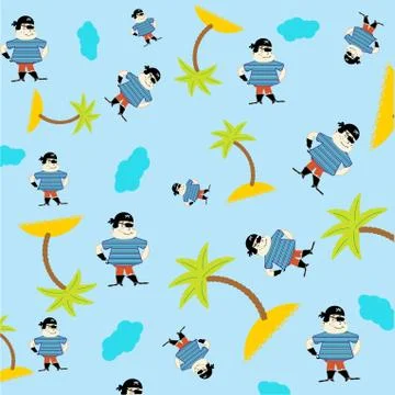 Pirate, backgrounds, vector Stock Illustration