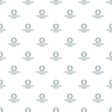 Pirate barrel pattern vector seamless Illustrazione stock