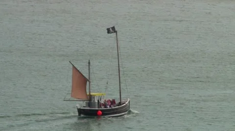 Pirate Boat Stock Footage 8952659