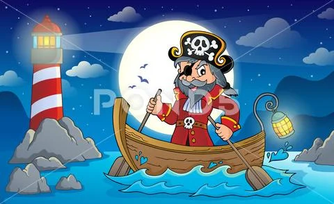 Pirate In Boat Topic Image