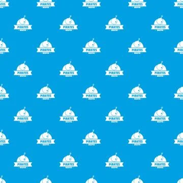 Pirate bomb pattern vector seamless blue Stockillustratie