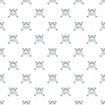 Pirate bone pattern vector seamless Illustrazione stock