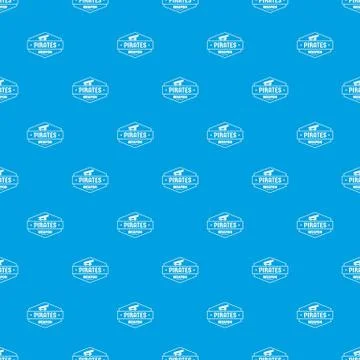 Pirate cannon pattern vector seamless blue Illustrazione stock