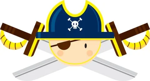Pirate Captain Beard Head CS 5 Stock Illustration
