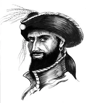 Pirate captain Illustrazione stock