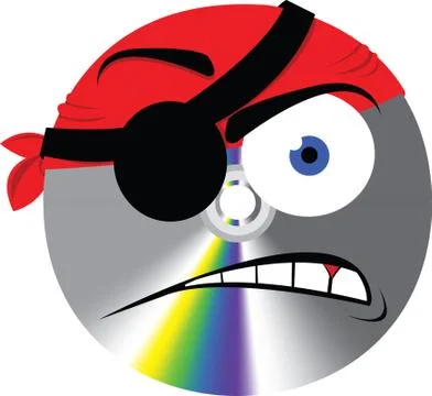 Pirate cd or dvd copy Stock Illustration