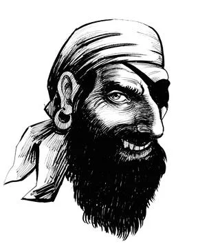 Pirate character Illustrazione stock
