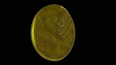 The Pirate Coin 4k Video stock 145949043