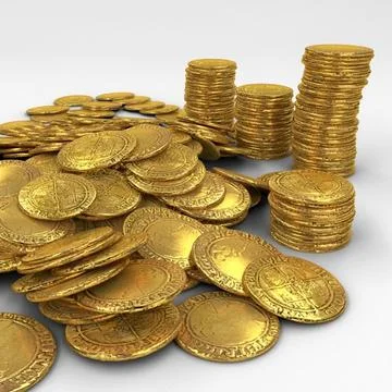 Pirate Coins 3D Model