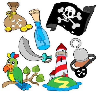 Pirate collection  Illustrazione stock