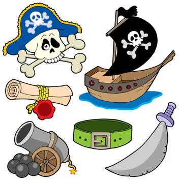 Pirate collection  Illustrazione stock