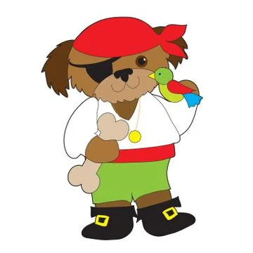 Pirate Dog Stock Illustration