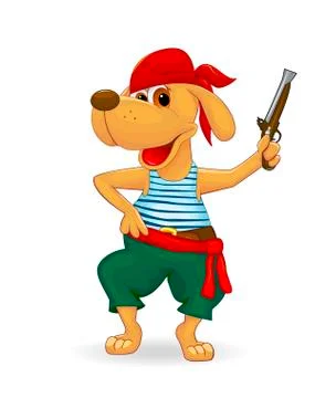 Pirate dog Stock Illustration