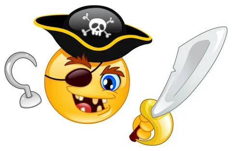 Pirate emoticon Stock Illustration