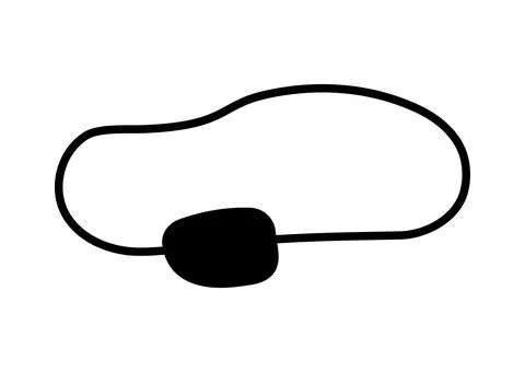 Pirate eye patch black silhouette vector illustration. Stock Illustration