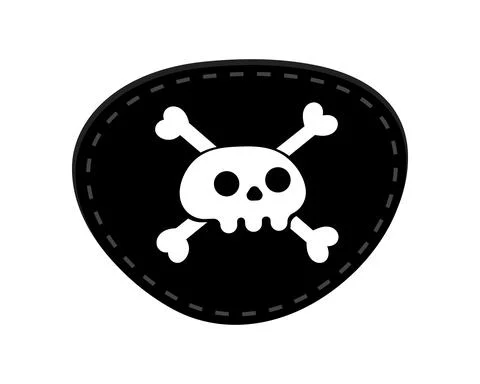Pirate eye patch icon sign flat style design vector illustration isolated on Stock Illustration