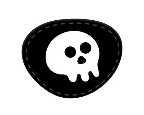 Pirate eye patch icon sign flat style design vector illustration isolated on Stock Illustration