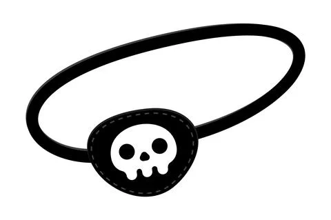 Pirate eye patch icon sign flat style design vector illustration isolated on Stock Illustration