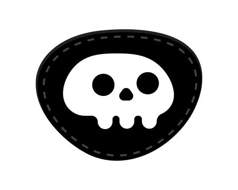Pirate eye patch icon sign flat style design vector illustration isolated on Stock Illustration