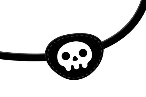 Pirate eye patch icon sign flat style design vector illustration isolated on Illustrazione stock