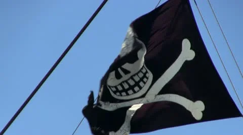 Pirate flag; 2 Video stock 12182007