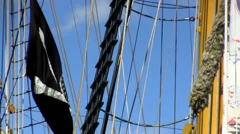 Pirate flag; 3 Stock Footage