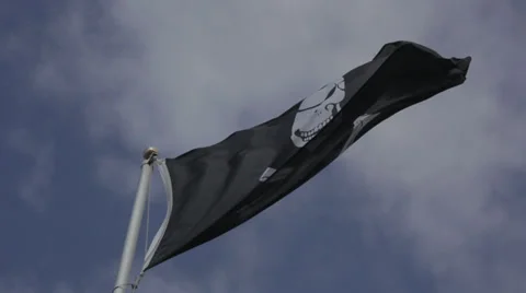Pirate Flag 4 Video stock 27619189
