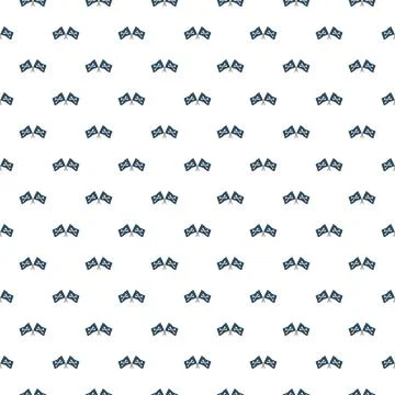 Pirate flag crossed bones Seamless Pattern. Cartoon Pirate elements and objec Stock Illustration