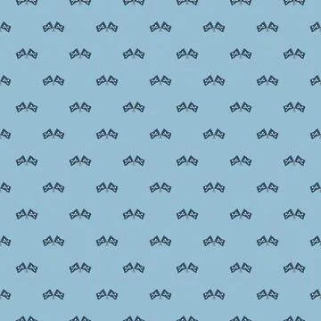 Pirate flag crossed bones Seamless Pattern. Cartoon Pirate elements and objec Illustrazione stock
