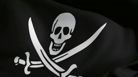 Pirate flag Stock Footage