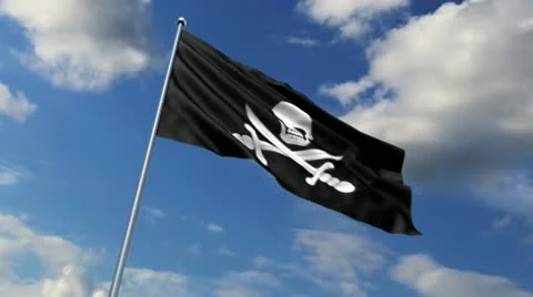 Pirate flag Stock Footage 11498628