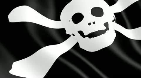 The pirate flag Stock Footage