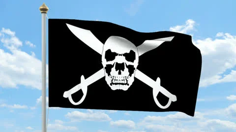 Pirate flag Stock Footage 22751978