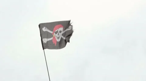 Pirate flag Stock Footage 27788841