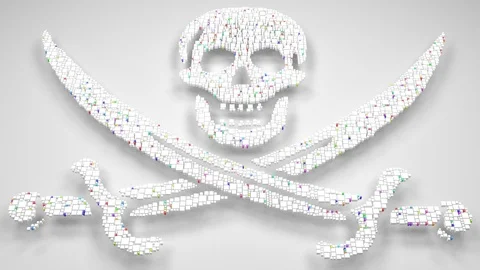 Pirate Flag Stock Footage 88632098