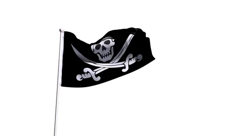 Pirate Flag Stock Footage 90946065