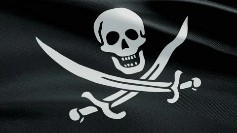 Pirate Flag Stock Footage 157132524