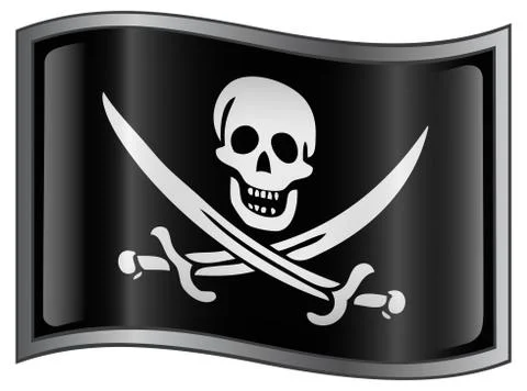 Pirate flag icon. Stockillustratie