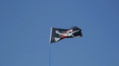 Pirate Flag, isolated Stock Footage 58120956