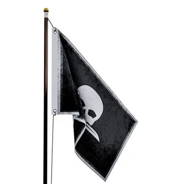 Pirate flag  isolated  on white background Stock Illustration